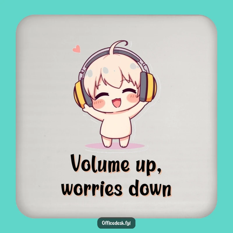 Funny Music Headphone Coaster - Enthusiastic Bobbing Accessory