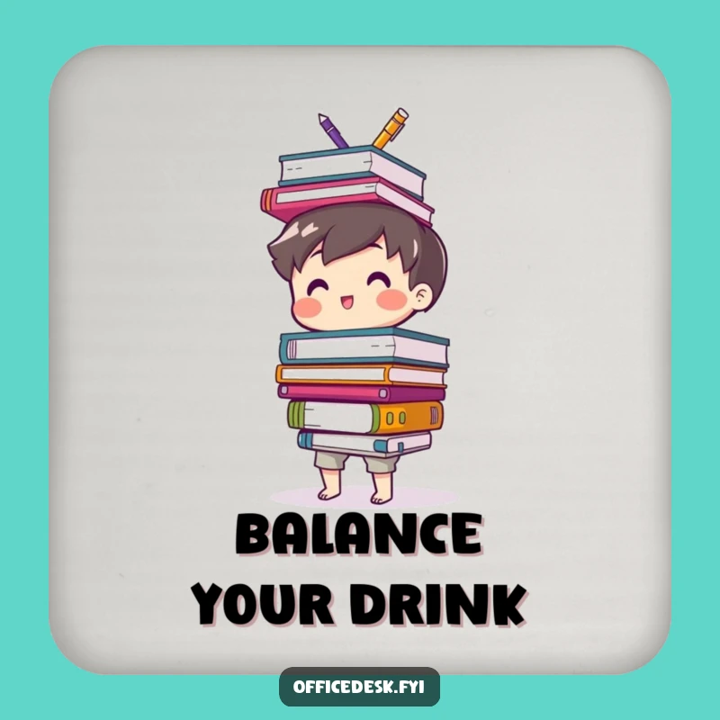 Funny Office Chaos Coaster - Protect Surfaces with Desk Humor