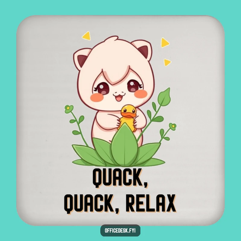 Funny Plant Duck Coaster - Cute Character Drink Protector, Funny Gift