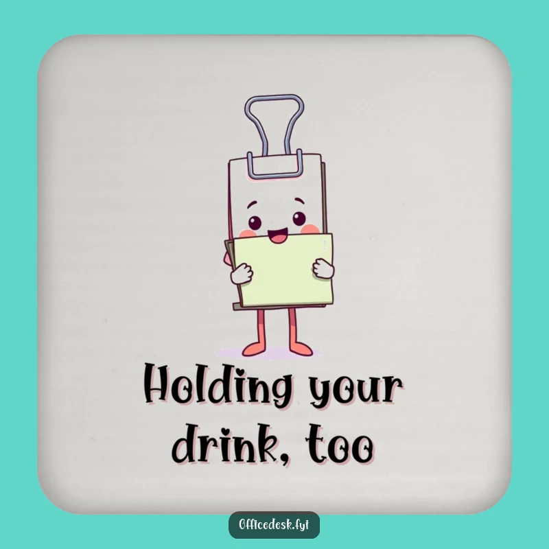Funny Binder Clip Coaster: Keep Your Drink Stable and Your Desk Amused