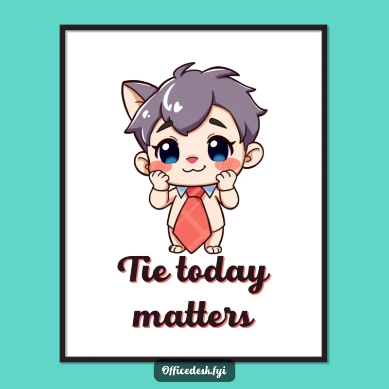 Funny Whimsical Tie Poster: Add Curious Charm to Your Walls