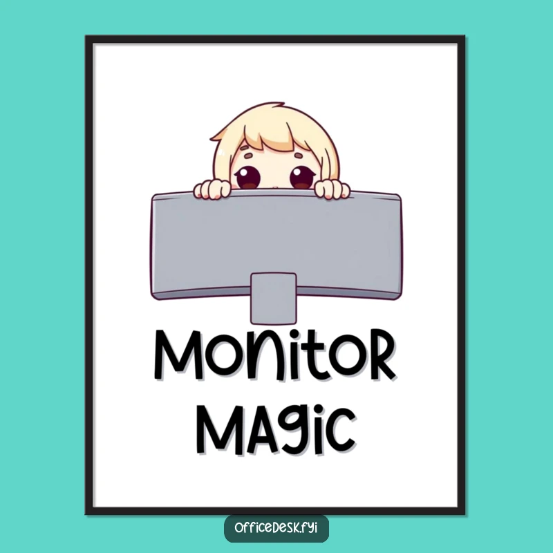 Funny Monitor Surprise Poster - Wonder Character Art, Great Gift Idea