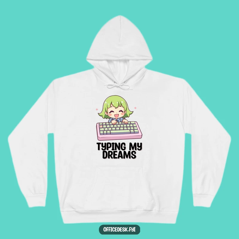 Cozy Funny Hoodie: Big Keyboard Typist's Comfort - Tech Gift!