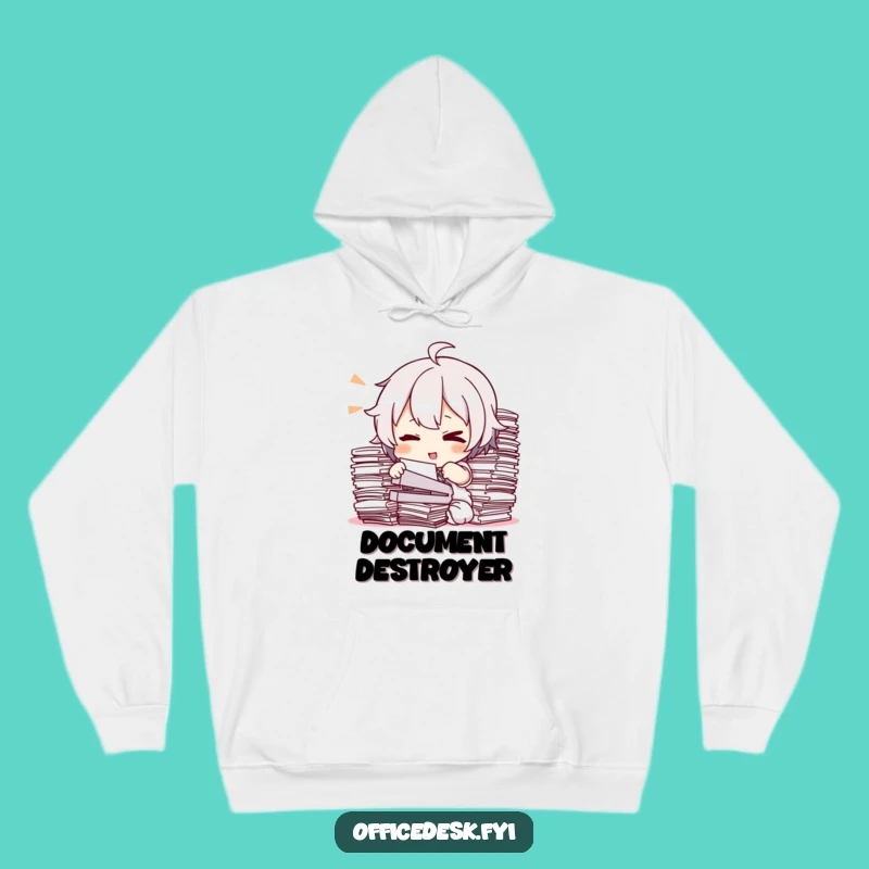 Cozy Funny Hoodie: Winking Stapler's Warm Hug - Office Gift!