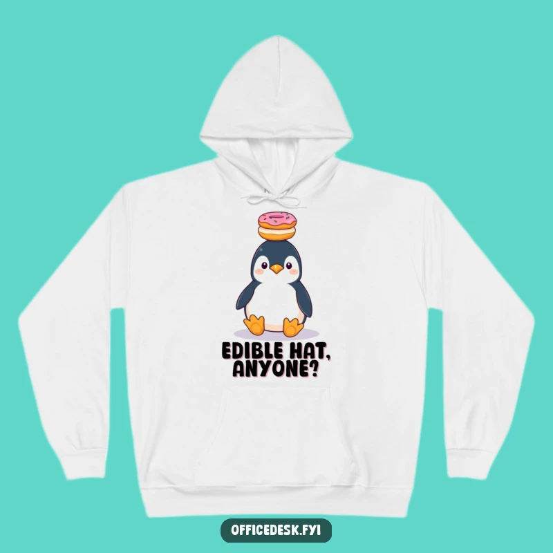 Funny Penguin Donut Stack Hoodie: Cozy & Hilarious, Perfect Sweet Treat Funny Gift