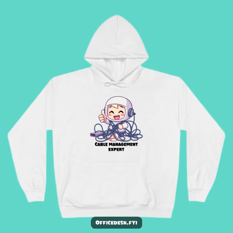 Funny Tech Struggle Hoodie: Cozy Sweatshirt for Cable Commanders