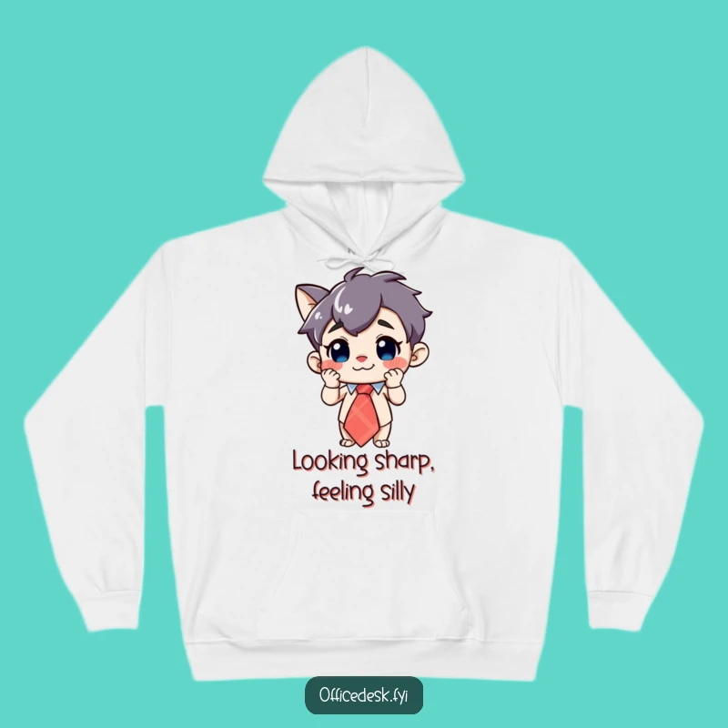 Funny Whimsical Tie Hoodie: Cozy Up with Curious Charm