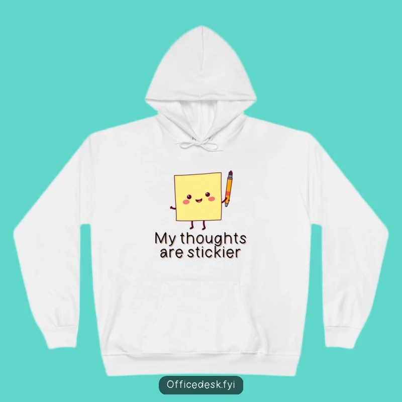 Funny Sticky Note Dancing Hoodie: Cozy Character Comfort for a Giggle