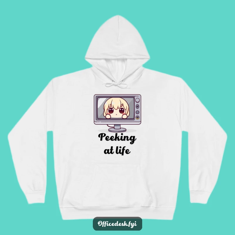 Cozy Funny Hoodie: Monitor Hideaway Comfort - Tech Gift!
