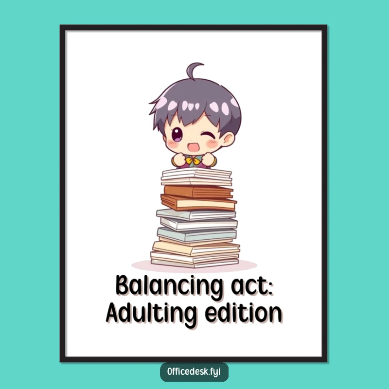 Free Printable Wall Art: Tiny Paper Overload - Funny Office Downloadable Decor