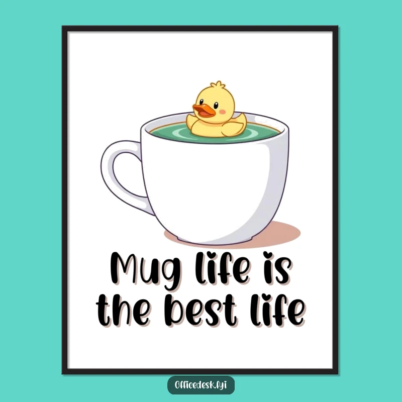 Free Printable Wall Art: Funny Coffee Duck Guy, Ideal Home Decor Gift!