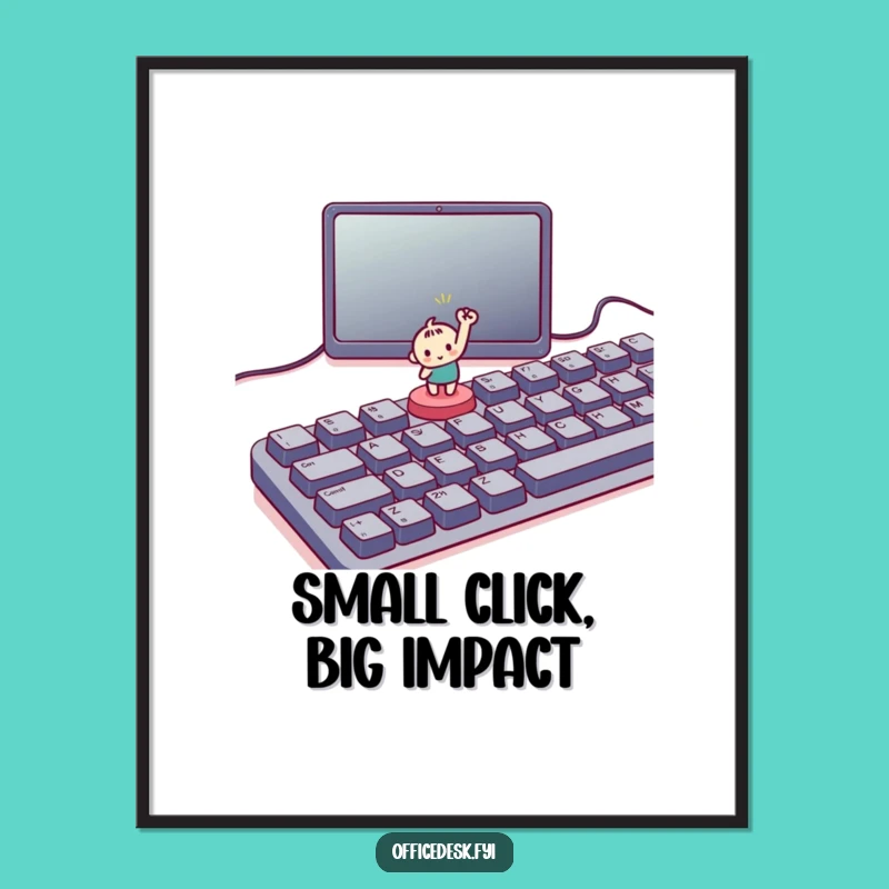 Free Printable Wall Art: Keyboard Conqueror Design for Quirky Downloadable Home Decor