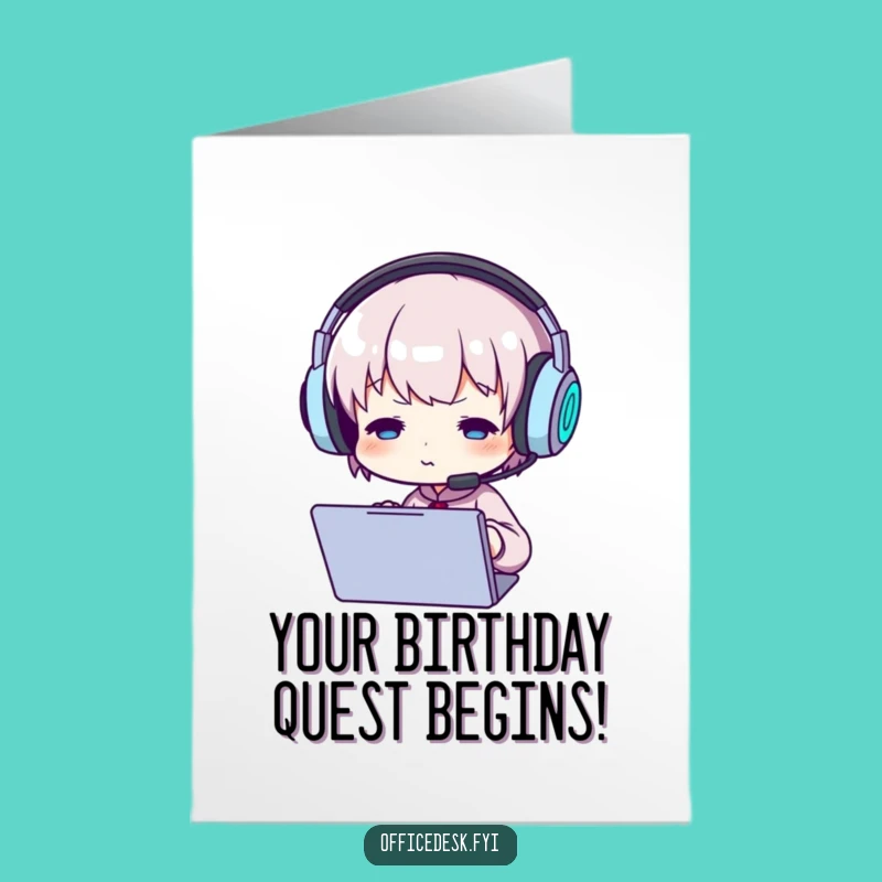 Free Printable Birthday Card: Focused Gamer Animal for a Funny DIY Gift