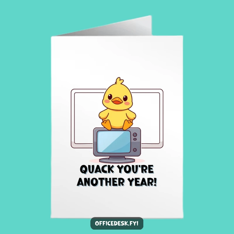 Free Printable Funny Rubber Duck Birthday Card - Amused Monitor Pal Downloadable