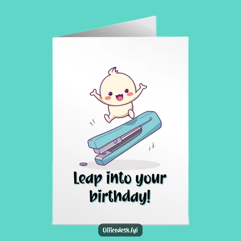 Free Printable Birthday Card: Bounce Over Obstacles Birthday Greetings!