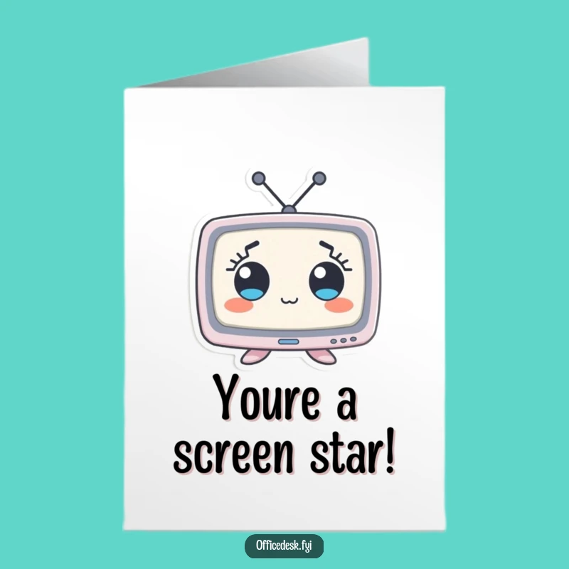 Free Printable Birthday Card: Wide-Eyed Monitor, Hilarious Techie Downloadable Gift