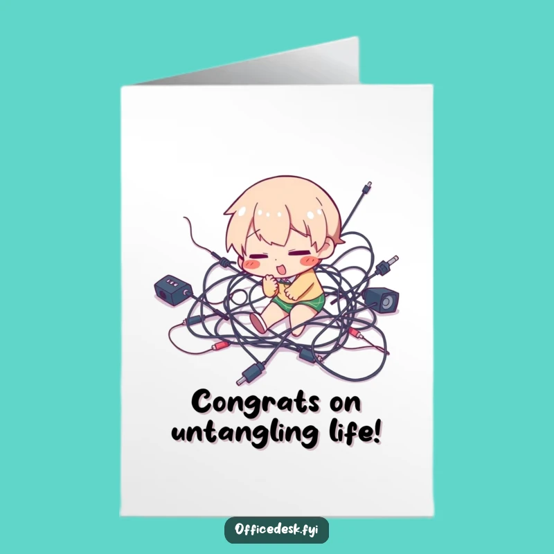 Epic Free Printable Congrats Card: Wire Trip Chaos Funny Downloadable Gift