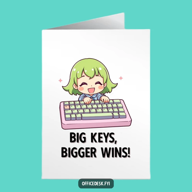 Free Printable Congrats Card: Keyboard Crusher - Funny Downloadable Celebration