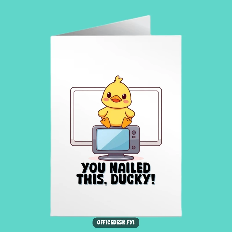Free Printable Funny Rubber Duck Congratulations Card - Amused Techie Downloadable