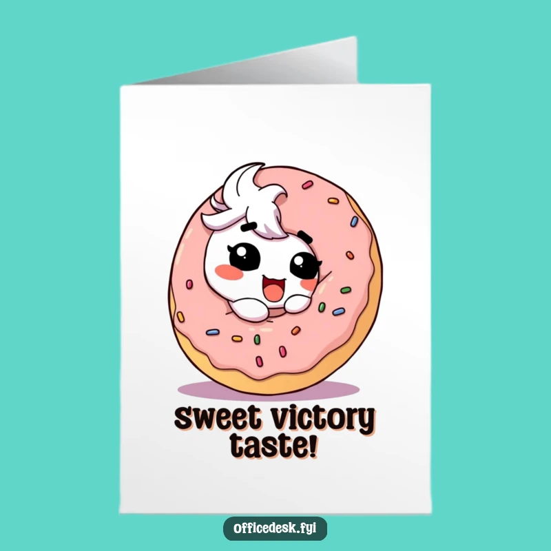 Free Printable Congrats Card: Donut Celebrate Your Sweet Success!