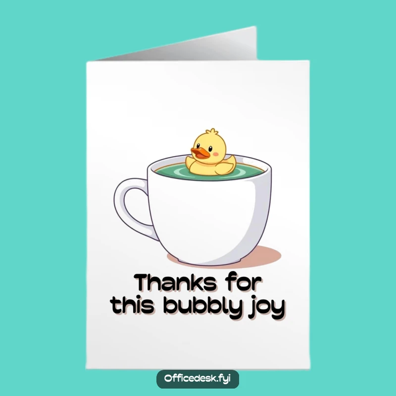 Free Printable Thank You Card: Funny Coffee Duck Guy, Perfect Downloadable Gift!