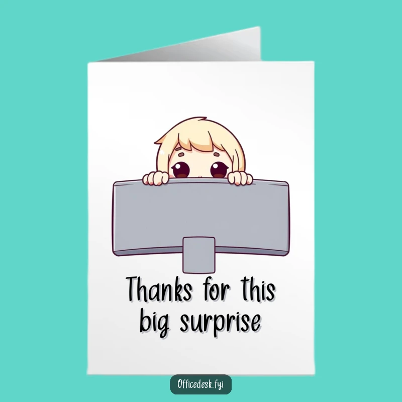 Free Printable Thank You Card: Monitor Wonder Downloadable Gift