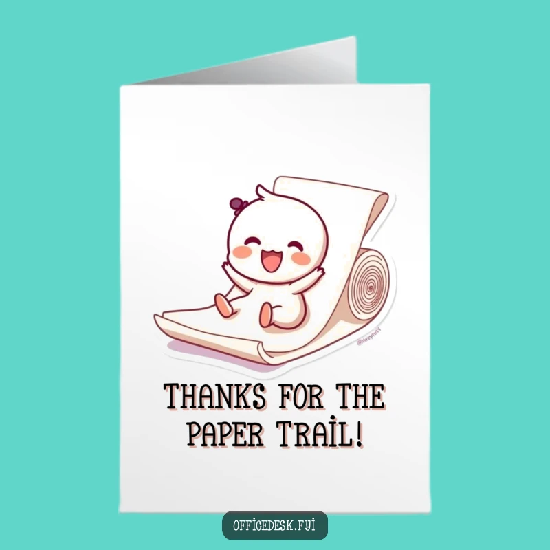 Free Printable Thank You Card: Paper Glide Gratitude Funny Downloadable
