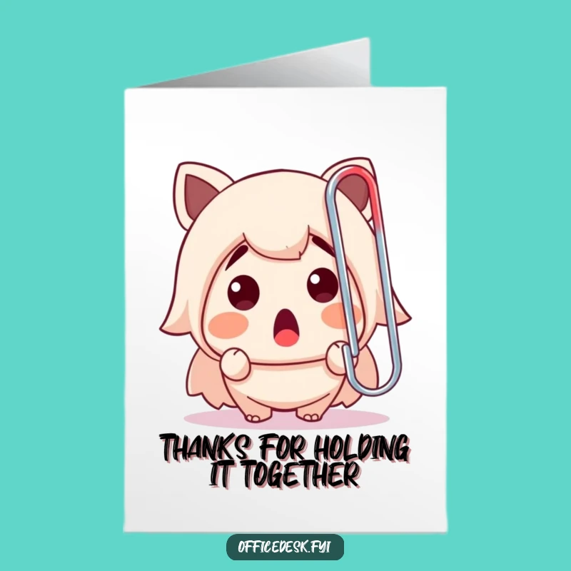 Free Printable Thank You Card: Paperclip Surprise, Perfect Downloadable Gift!