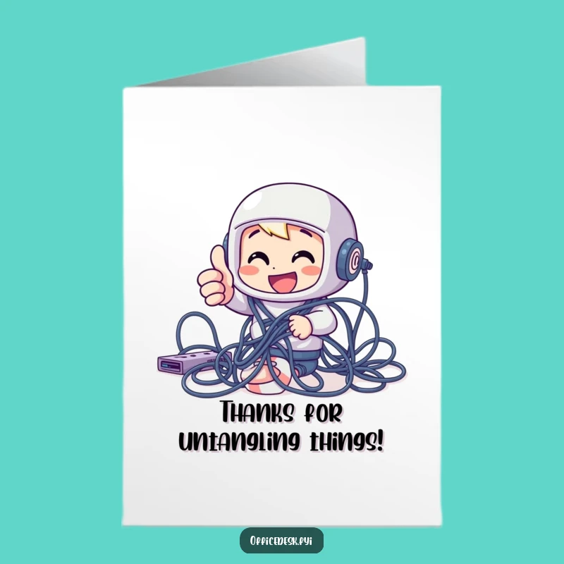 Free Printable Thank You Card: Thumbs Up From Cable Chaos