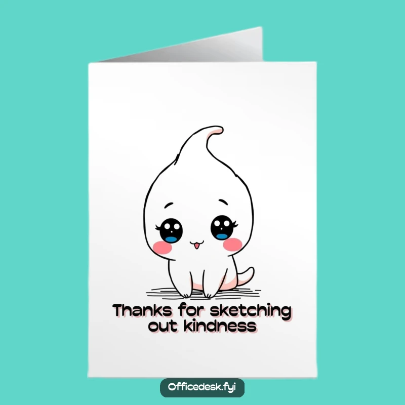Free Printable Thank You Card: Pen's Doodle Thanks - Print at Home!