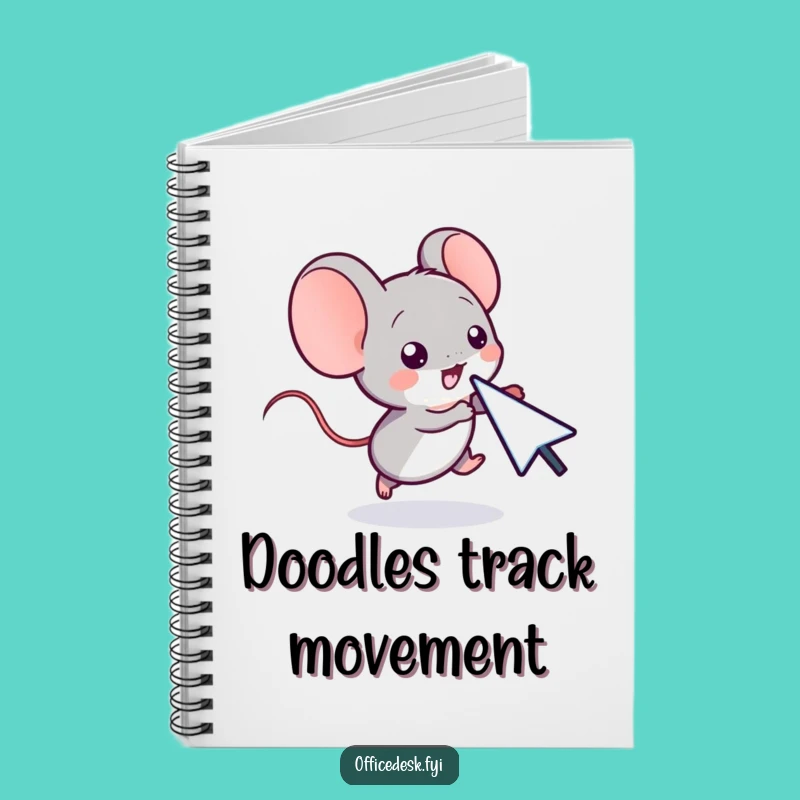 Funny Computer Mouse Cursor Chase Notebook - Organize Your Digital Life