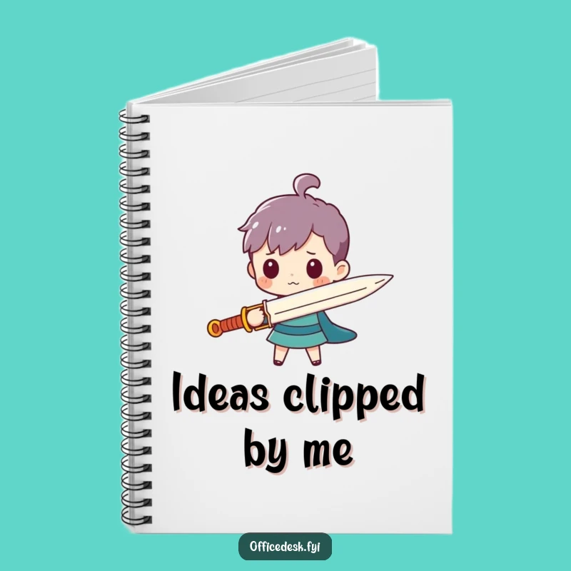 Funny Paperclip Sword Notebook - Hilarious Journal for Tiny Adventures, Perfect Gift