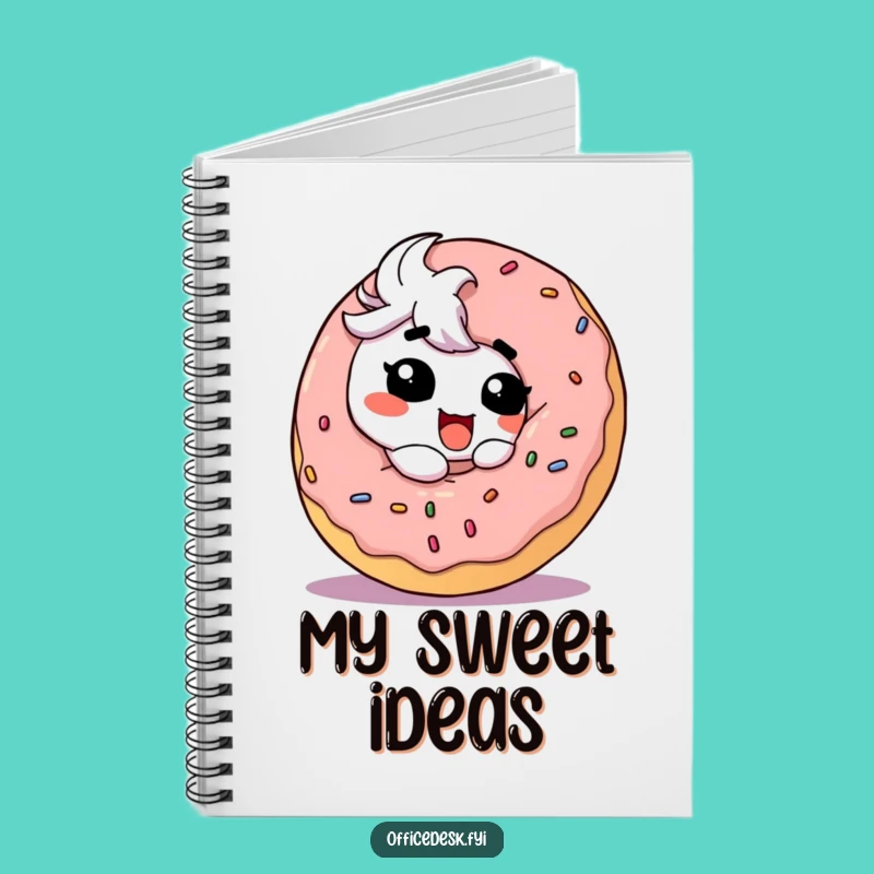 Funny Donut Diary Notebook: Goofy Character's Sweet Thoughts, Journal Funny Gift