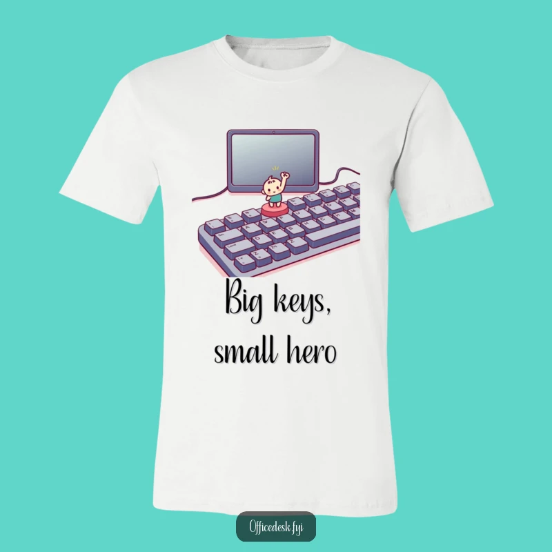 Funny Tiny Button Victory T-Shirt - Small Character's Big Win Tee