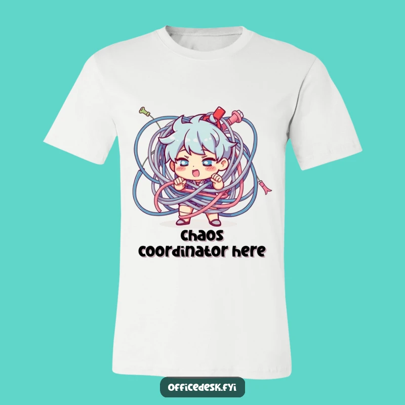 Funny Cable Chaos T-Shirt: Wear Your Determination Proudly