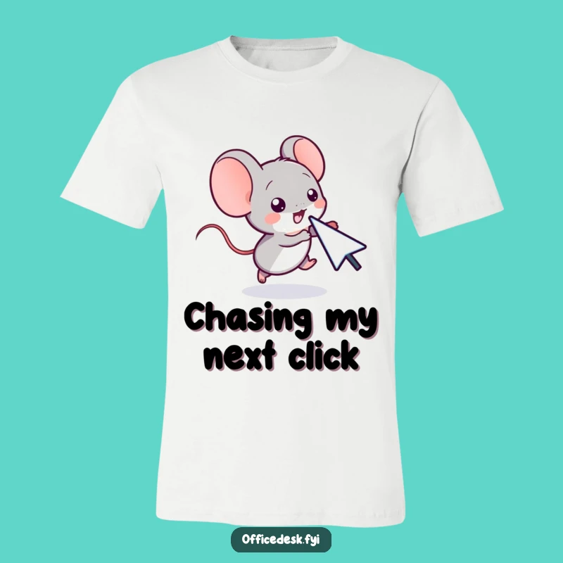 Funny Computer Mouse Cursor Chase T-Shirt - Wear Your Digital Pursuit with Pride