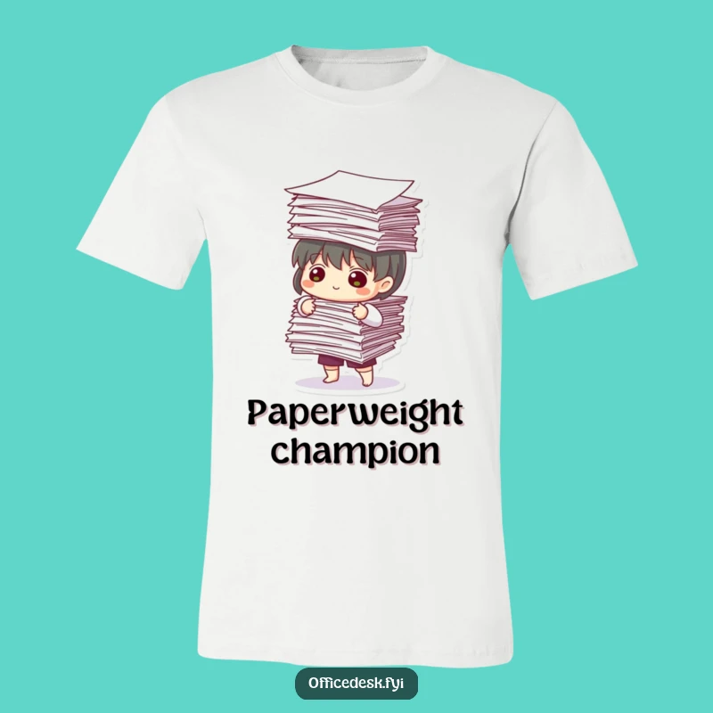 Funny Paper Tower T-Shirt: Hilarious Gift for the Document-Drowning Professional