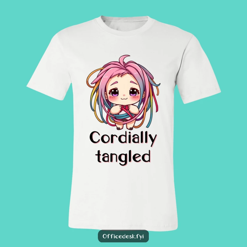 Funny Tangled Cords T-Shirt - Embrace the Wired Life!