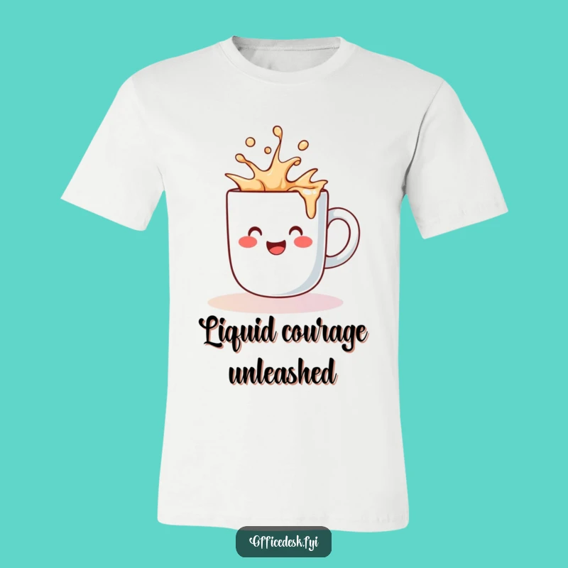 Funny Coffee Mug Spill T-Shirt - Wear Your Happy Accident with Pride