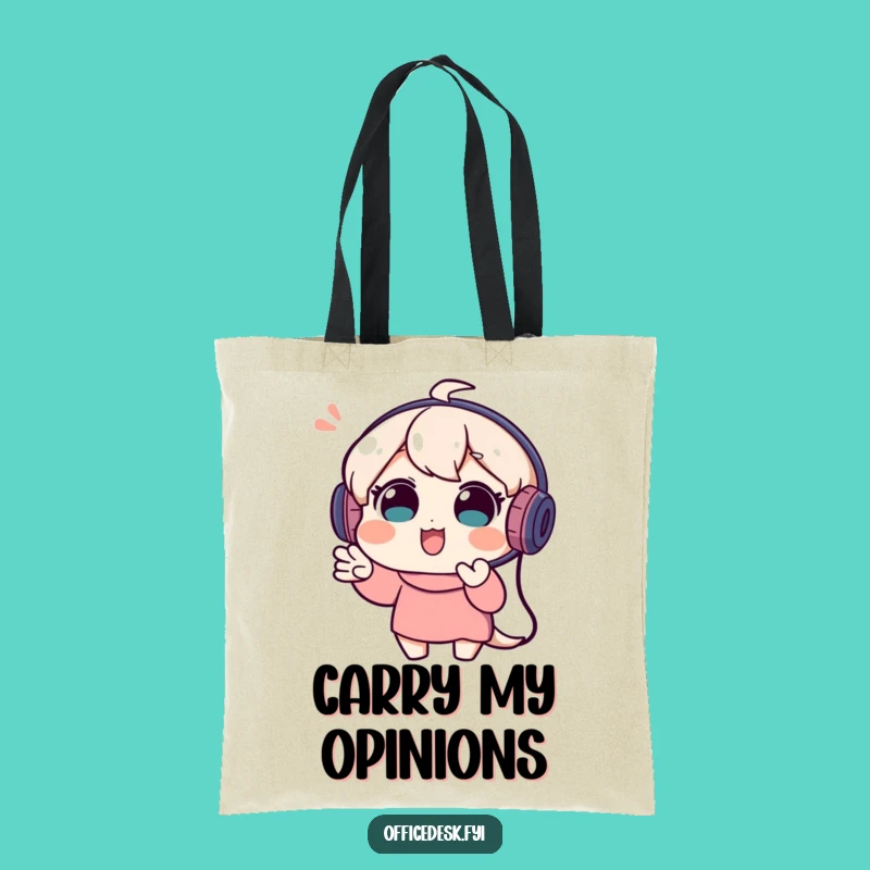 Funny Video Call Tote Bag - Playful Character's Carry-All, Ideal Gift