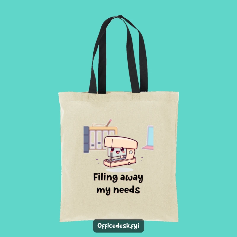 Funny Tiny Stapler Zipping Tote Bag - Carry Your Essentials with Office Humor
