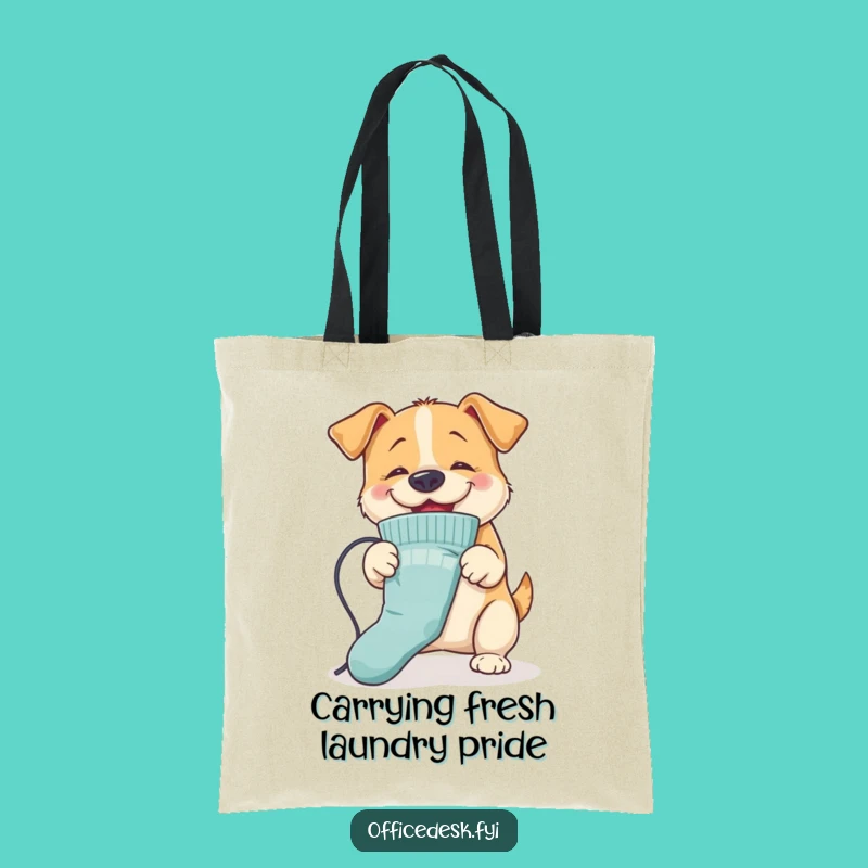 Funny Dog Ironing Tote Bag: Energetic Helper, Your Go-To Funny Gift