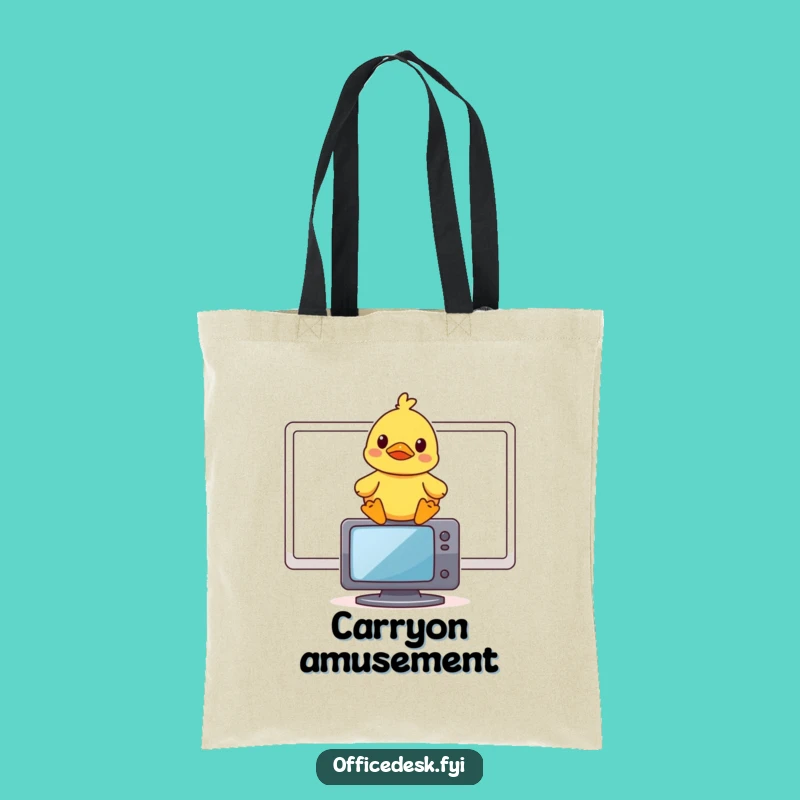Funny Rubber Duck Tote Bag: Carry Your Tech Humor with You